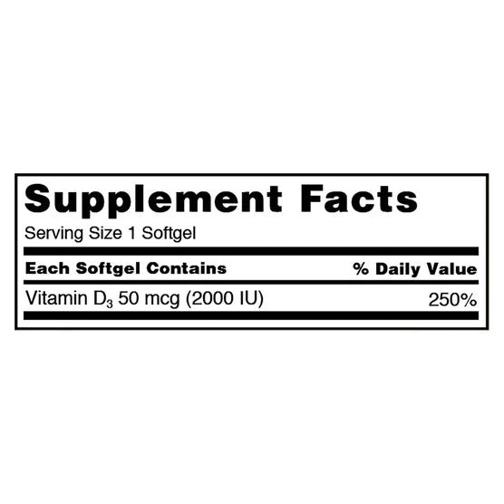 Kirkland Signature Vitamina D3 2000 IU – 600 softgels