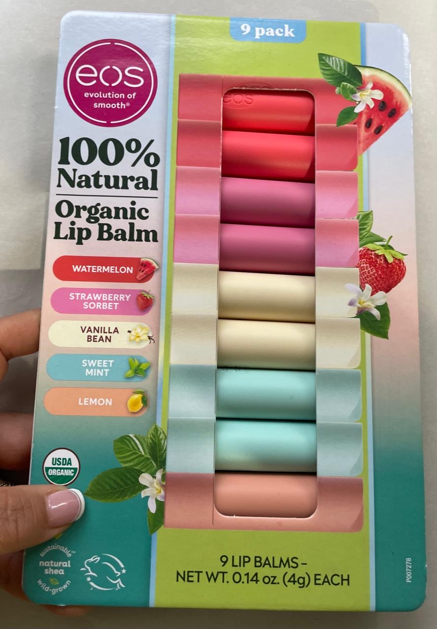 EOS Bálsamo Labial Orgánico – Sabores Frutales (Precio por unidad)