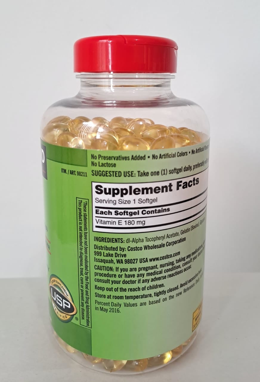 Vitamina E 400 IU – 500 softgels | Kirkland Signature
