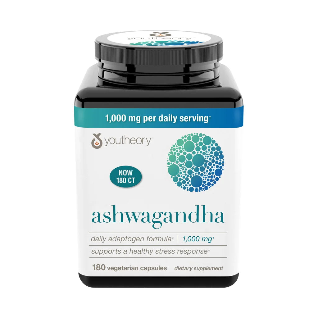 Ashwagandha 1000 mg - 180 Cápsulas Vegetarianas | Youtheory