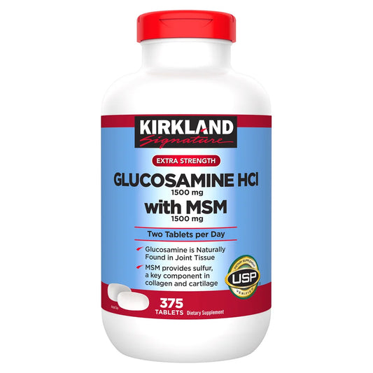 Glucosamina con MSM 1500 mg – 375 Tabletas | Kirkland Signature