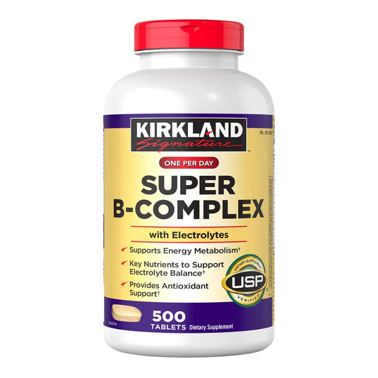 Kirkland Super B-Complex con Electrolitos – 500 tabletas