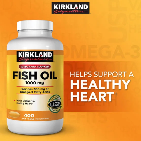 Omega-3 Aceite de Pescado 1000 mg – 400 Softgels | Kirkland Signature