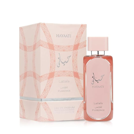 Lattafa Hayaati Florence EDP 100 ml – Perfume para Mujer (Edición Premium)
