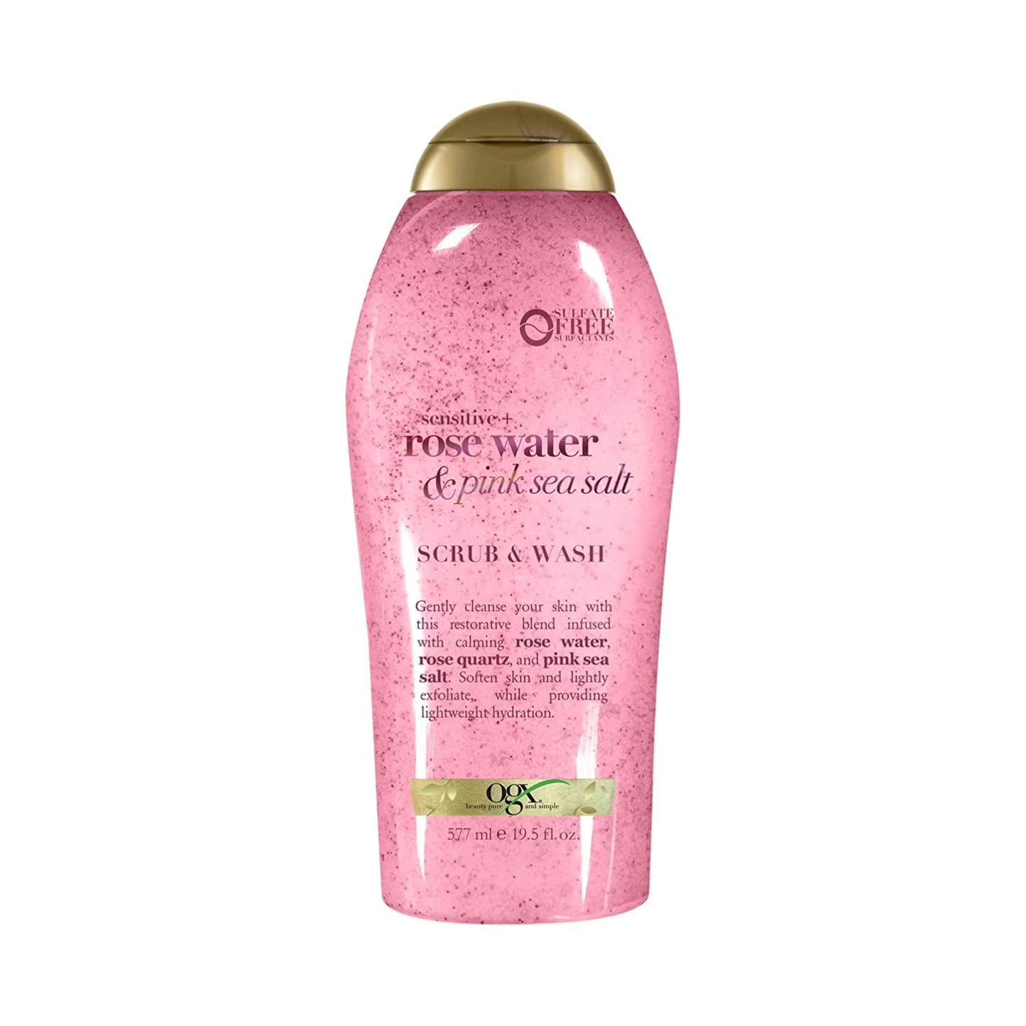 OGX Rose Water & Pink Sea Salt – Scrub & Wash
