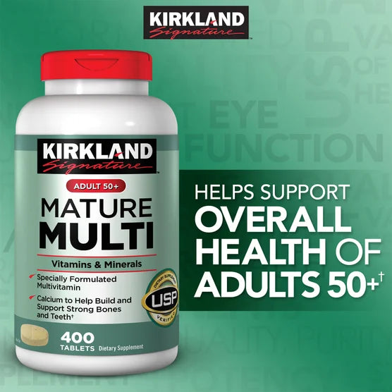 Mature Multi Adult 50+ – 400 tabletas | Kirkland Signature