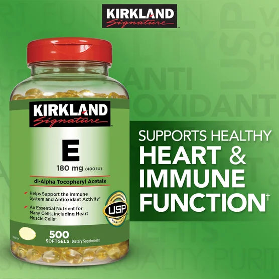 Vitamina E 400 IU – 500 softgels | Kirkland Signature
