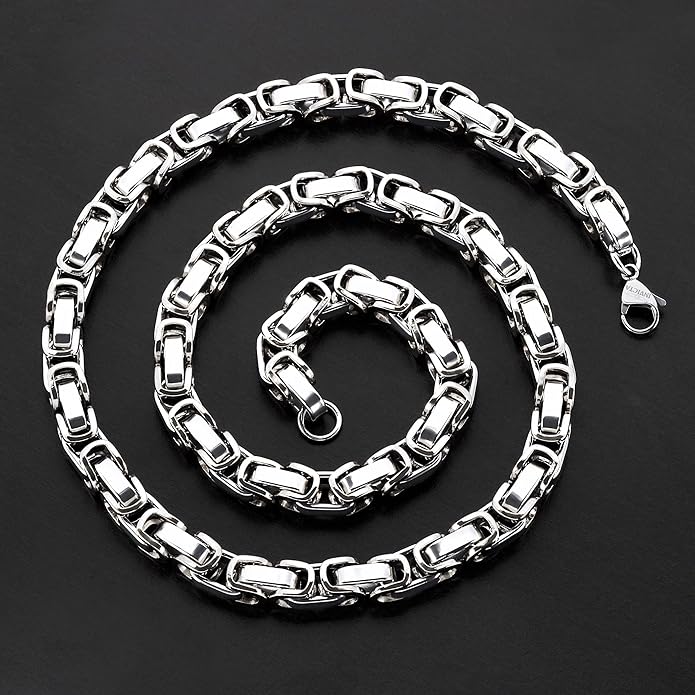 Collar Bizantino de Acero Inoxidable para Hombre 8 mm | Invicta