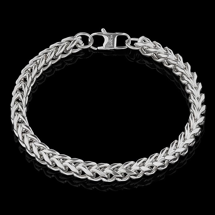 Pulsera Franco de Acero Inoxidable para Hombre 6 mm | Invicta
