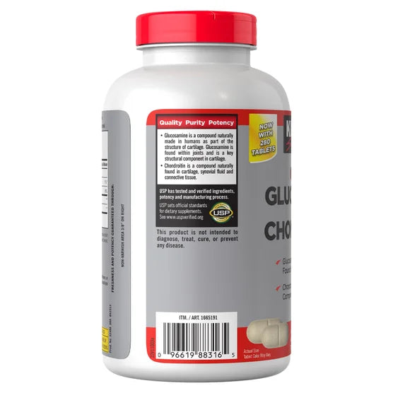 Glucosamina 1500 mg + Condroitina 1200 mg – 280 tabletas | Kirkland Signature