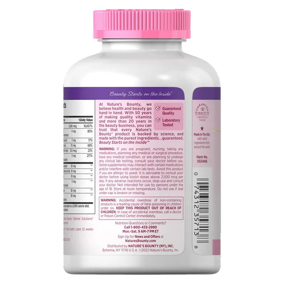 Hair, Skin & Nails con Biotina – 250 Softgels | Nature’s Bounty