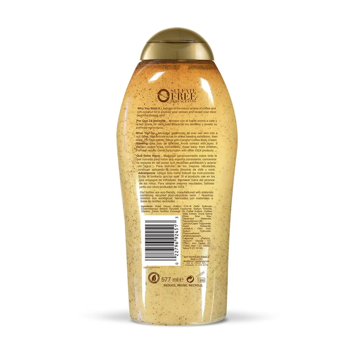 Ogx Scrub OGX Coconut Coffee – Scrub & Wash 577 mL – SmartShop360