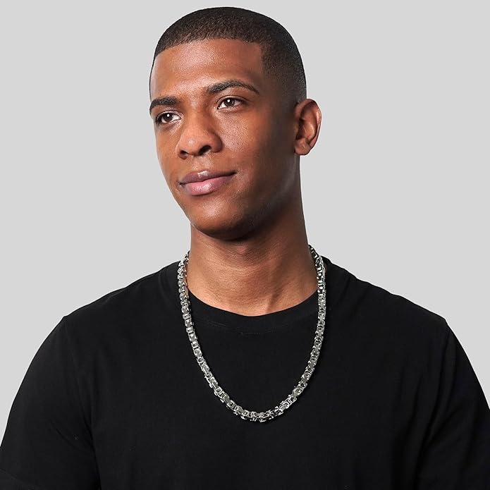 Collar Bizantino de Acero Inoxidable para Hombre 8 mm | Invicta