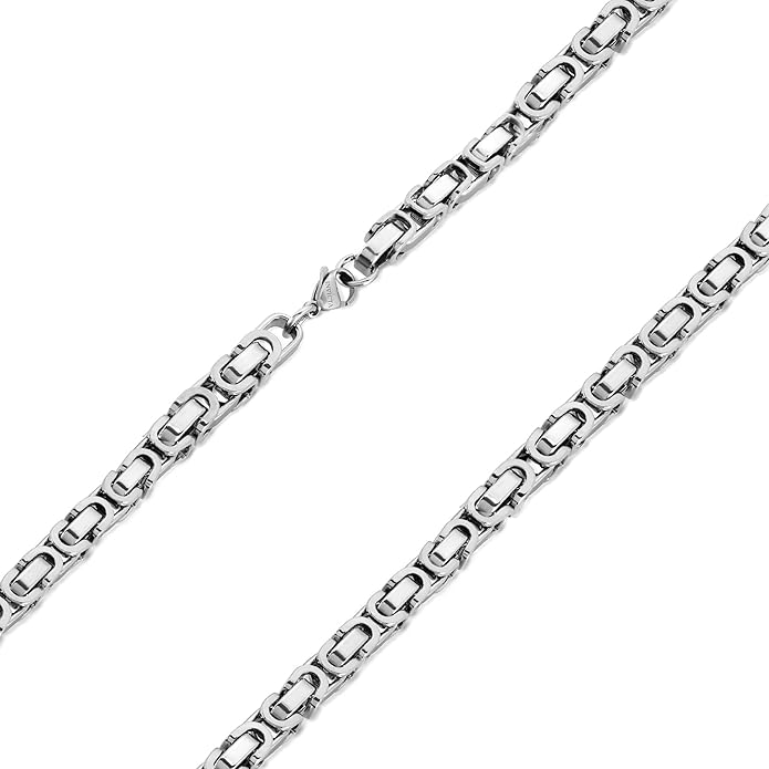Collar Bizantino de Acero Inoxidable para Hombre 8 mm | Invicta