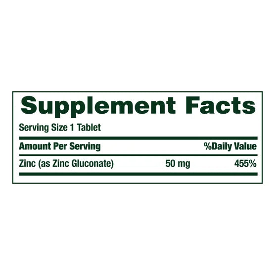 Nature’s Bounty Zinc 50 mg – 400 tabletas