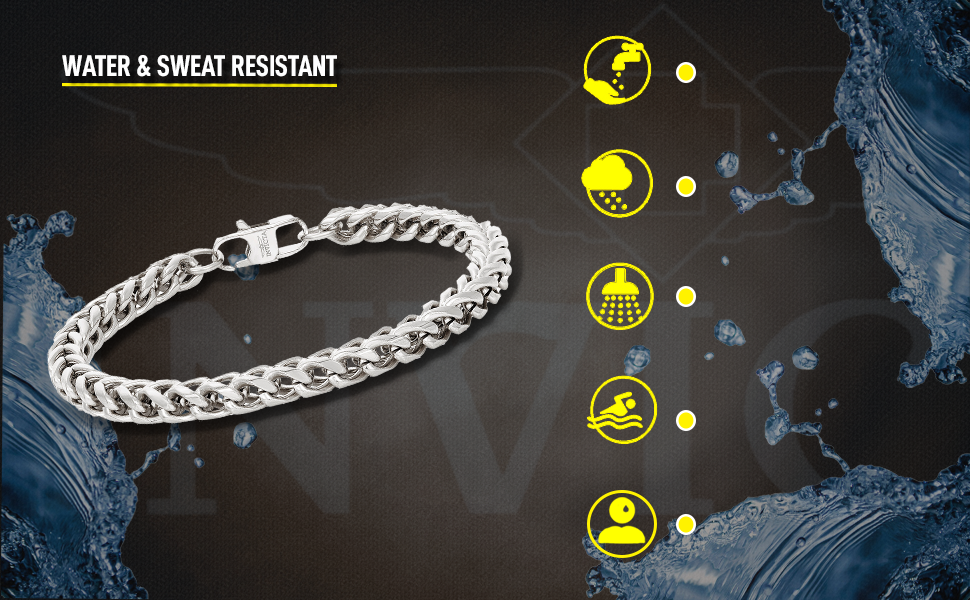 Pulsera Franco de Acero Inoxidable para Hombre 6 mm | Invicta
