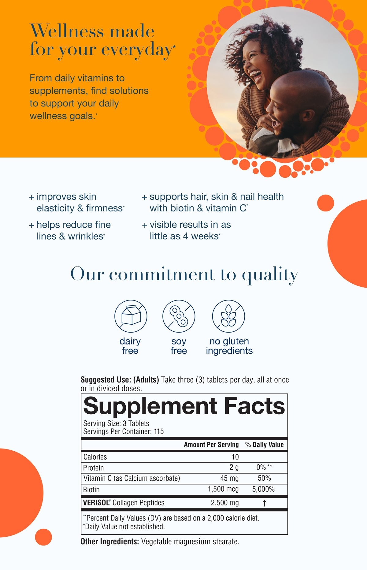 Colágeno VERISOL con Biotina y Vitamina C – 345 Tabletas | Youtheory