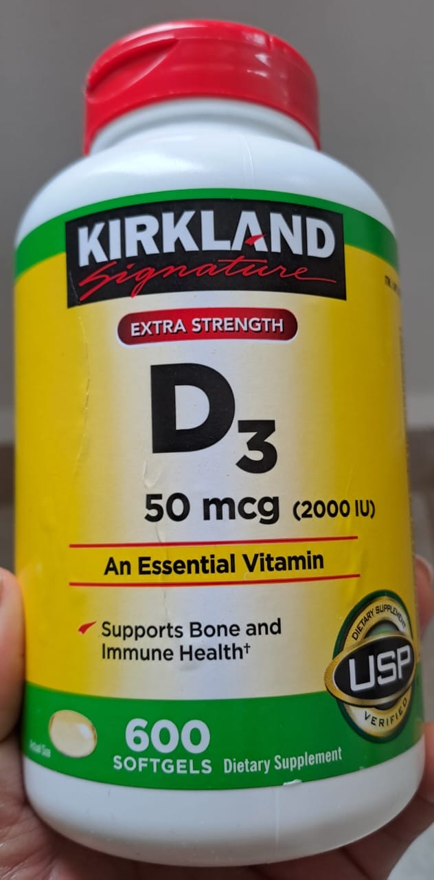 Kirkland Signature Vitamina D3 2000 IU – 600 softgels