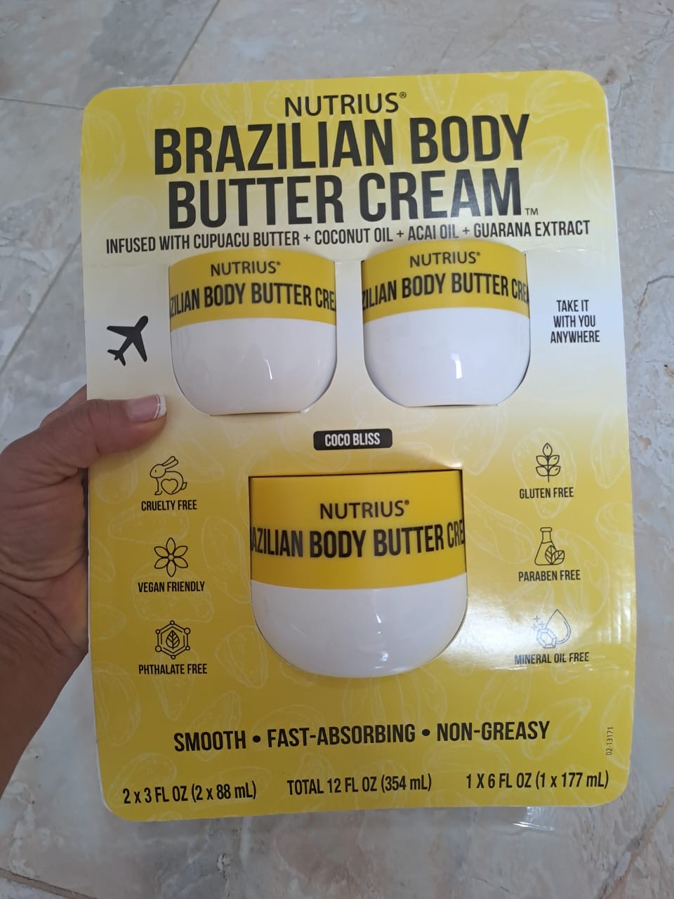 Nutrius Brazilian Body Butter Cream Set – Coco Bliss (3 Piezas / 354 mL)