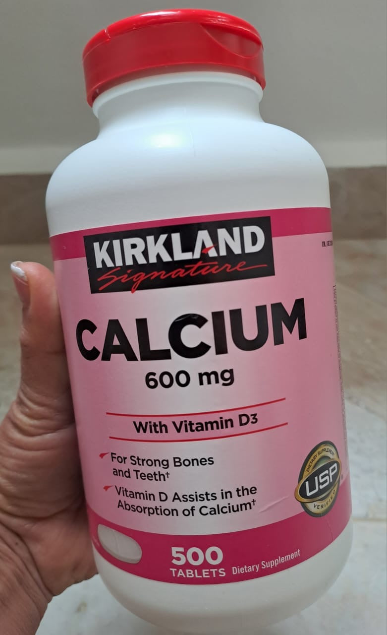 Kirkland Calcium 600 mg con Vitamina D3 – 500 tabletas