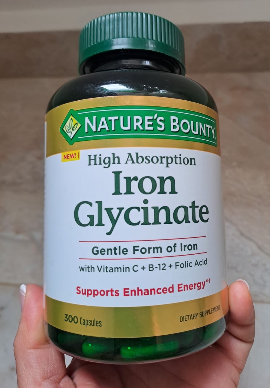 Nature’s Bounty Iron Glycinate – 300 cápsulas