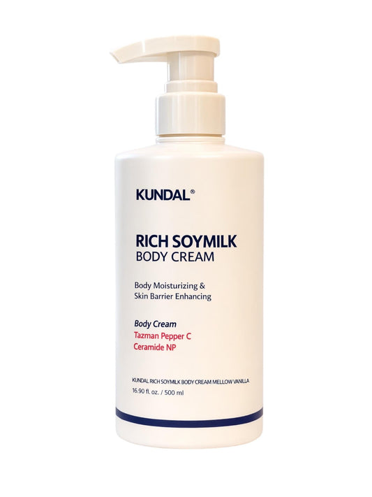 KUNDAL Rich Soymilk Creamy Body Cream – Crema Corporal Hidratante Aroma Vainilla 500 mL